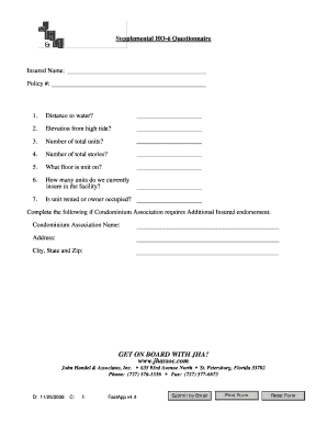 HO-6 Condominium Insurance Questionnaire