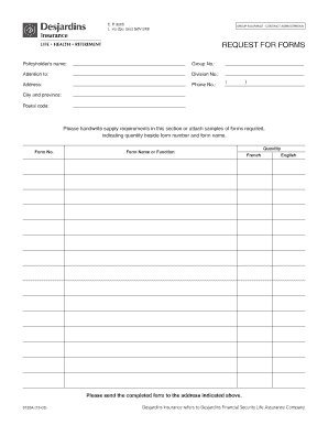 Group Insurance Form Request