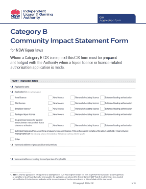 Community Impact Statement Form Category B