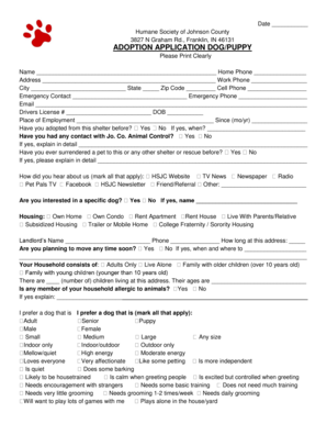 Dog Adoption Application