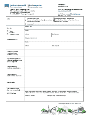 Helsinki Area Use Application