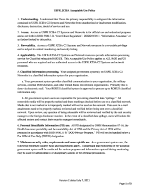 USFK JCISA Acceptable Use Policy