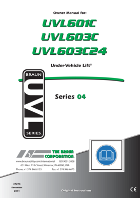 Under-Vehicle Lift Owner Manual