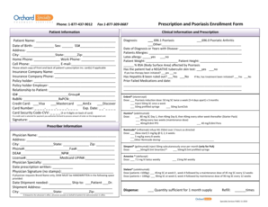Prescription and Psoriasis Enrollment Form