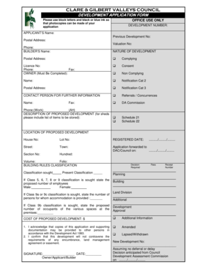 Development Application Form