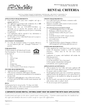 Rental Application Form
