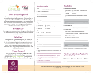 Loma Linda University Health Employee Giving Program Form