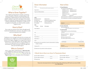 Employee Giving Program Donation Form