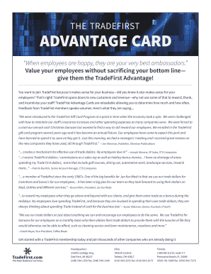 TradeFirst Advantage Card Application