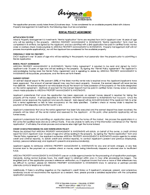 Arizona Rental Application Form