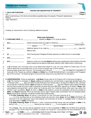 Florida Vacant Land Contract