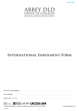 International Enrolment Form