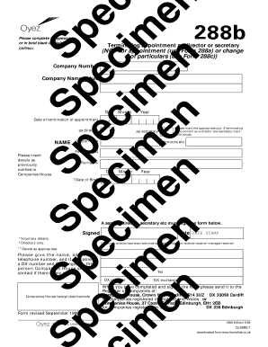 UK Director or Secretary Termination Form