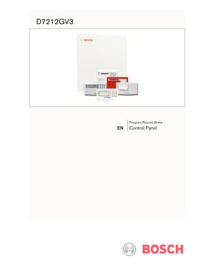 D7212GV3 Program Record Sheet