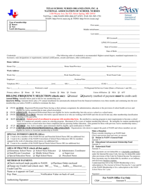 NASN Membership Application Form