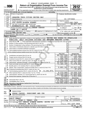 Form 990 2012