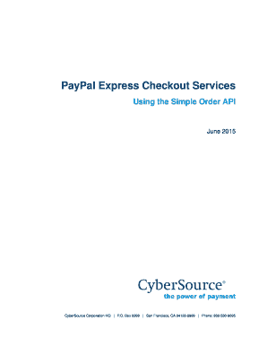 PayPal Express Checkout Services Using the Simple - CyberSource