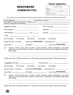 Rental Application Form