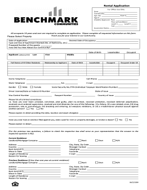 Rental Application Form