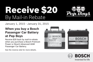 Bosch Battery Mail-in Rebate Form
