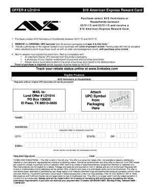 AVS Ventvisors or Hoodshields Rebate Form