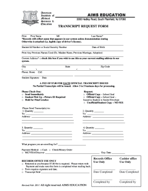 Transcript Request Form