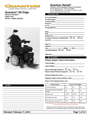 Quantum Q6 Edge Order Form