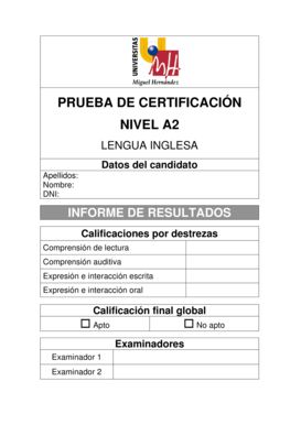 Prueba de Certificación Nivel A2