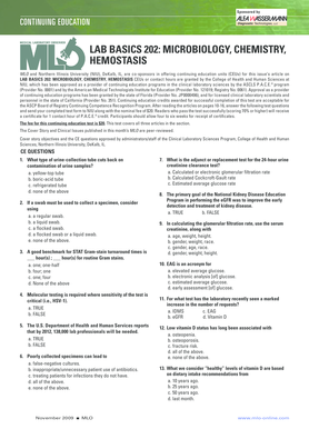 MLO Continuing Education Test Form