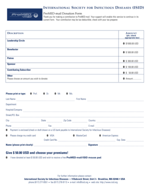 ProMED-mail Donation Form