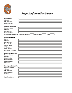 Project Information Survey