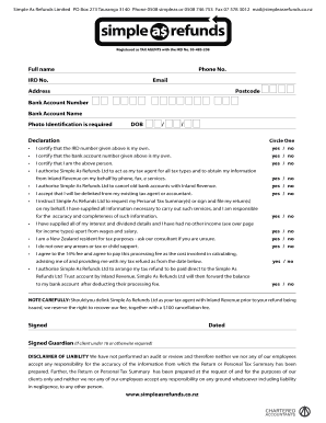 New Zealand Tax Agent Authorization Form