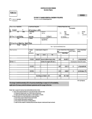 SEC Form 23-B Statement of Changes in Beneficial Ownership