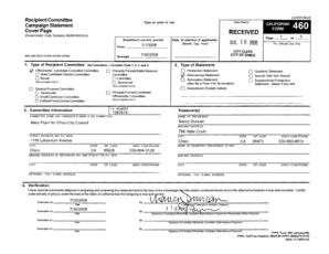 California Campaign Statement Form 460