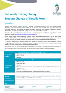 Student Change of Details Form