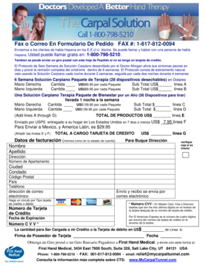 Formulario De Pedido