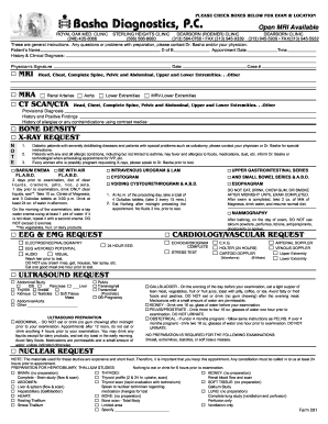 Medical Imaging Request Form