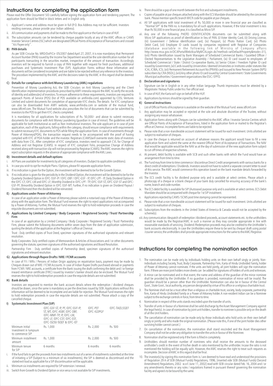 IDFC Mutual Fund Application Form