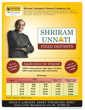 Shriram Transport Finance Fixed Deposit Form