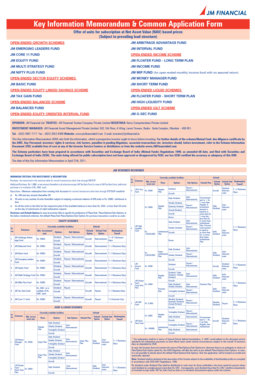 JM Financial Mutual Fund Application Form