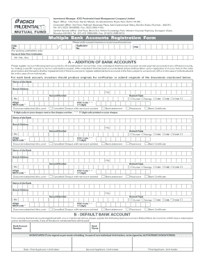 Multiple Bank Accounts Registration Form