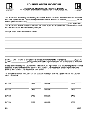 Counter Offer Addendum