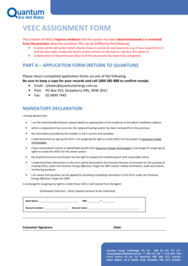 VEEC Assignment Form