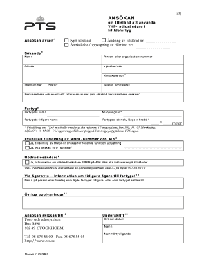 Swedish VHF Radio Permit Application