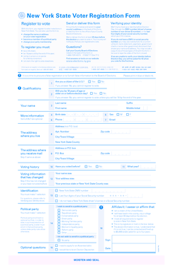 New York State Voter Registration Form