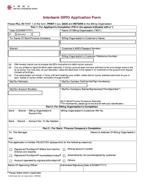 Interbank GIRO Application Form