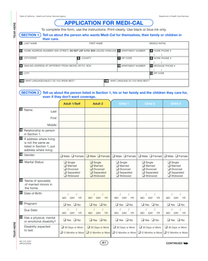 California Medi-Cal Application Form