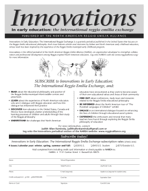 Innovations in Early Education: The International Reggio Emilia Exchange