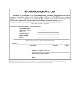 Information Release Form