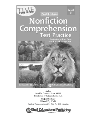 Nonfiction Comprehension Test Practice